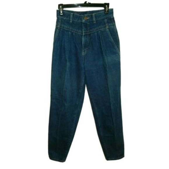 Vintage LEE Original High Waisted Mom Jeans Size 9 M Pleated Tapered Leg 27 x 29 - Picture 5 of 6